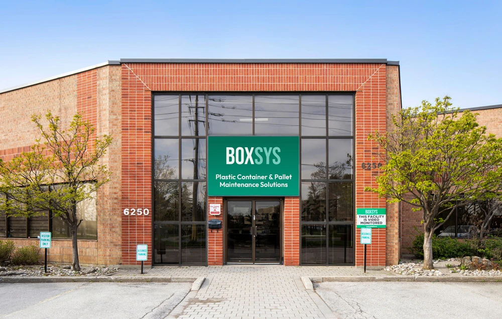 Boxsys Facility front entrance in Mississauga Ontario, Canada